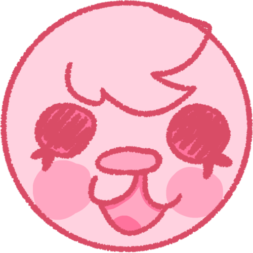 a pink face with their mouth open and smiling. Coming from the mouth to their nose is a gap, that being an unilateral complete Cleft lip